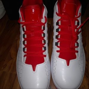 These are size 10.5 red and white with checkered
